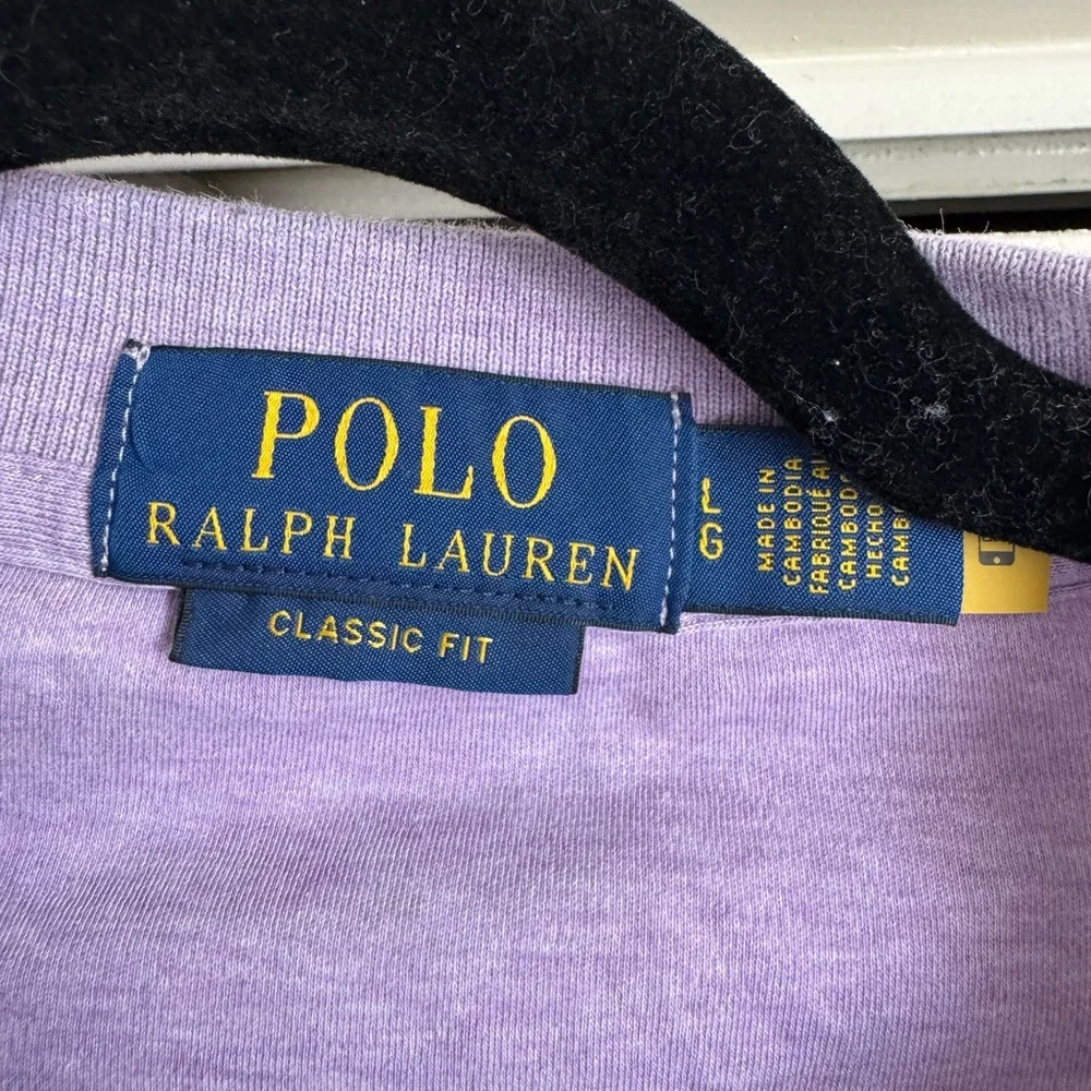 Polo Ralph Lauren Classic Fit Polo, Light Purple Size Large
